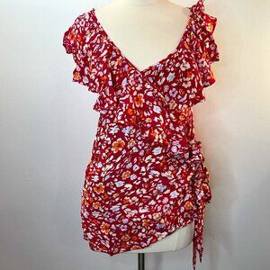 Sofia Jeans by Sofia Vergara Women's Plus Size Ruffle Wrap Top - NWT